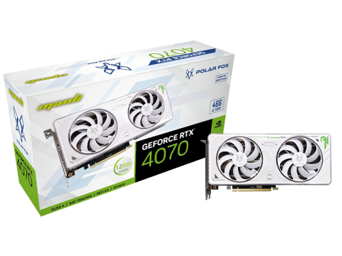 Manli GeForce RTX™ 4070 12GB GDDR6 Polar Fox Twin